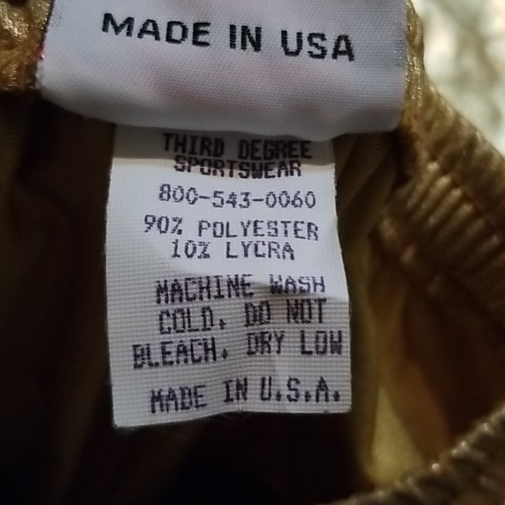 NWOT 3°Gold Metallic 3' Festival Sport Shorts - Picture 7 of 7